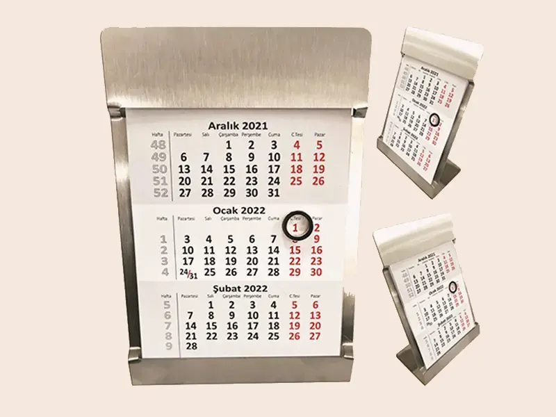Metal Desk Calendar