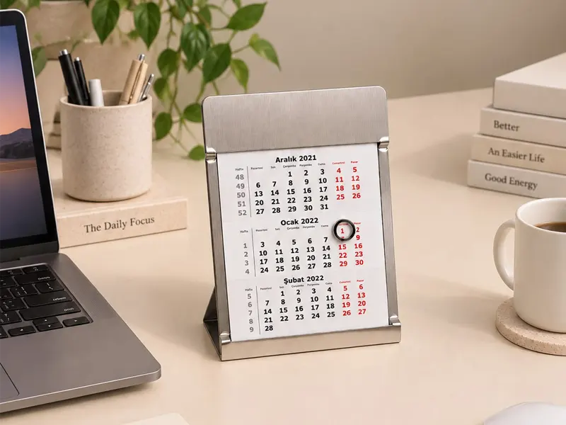 Metal Desk Calendar